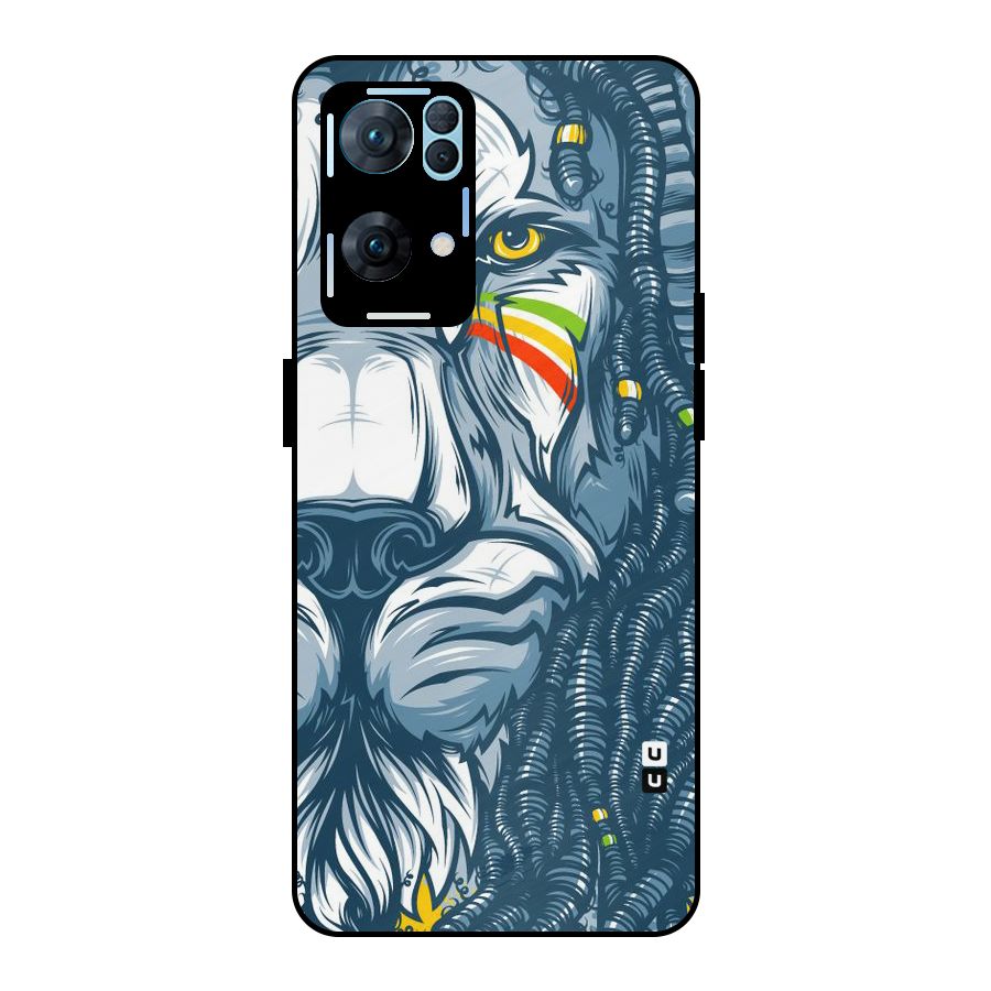 Lionic Face Metal Back Case for Oppo Reno7 Pro 5G