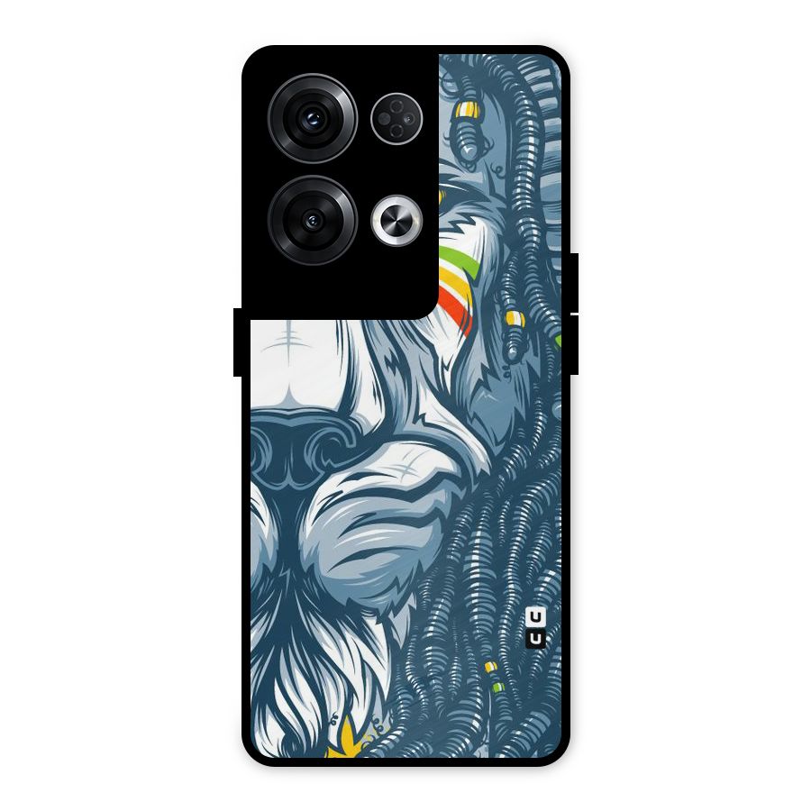 Lionic Face Metal Back Case for Oppo Reno8 Pro 5G
