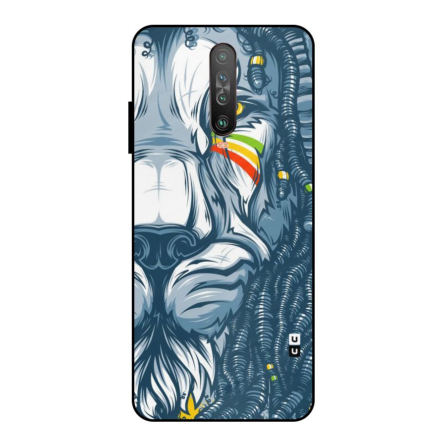 Lionic Face Metal Back Case for Poco X2