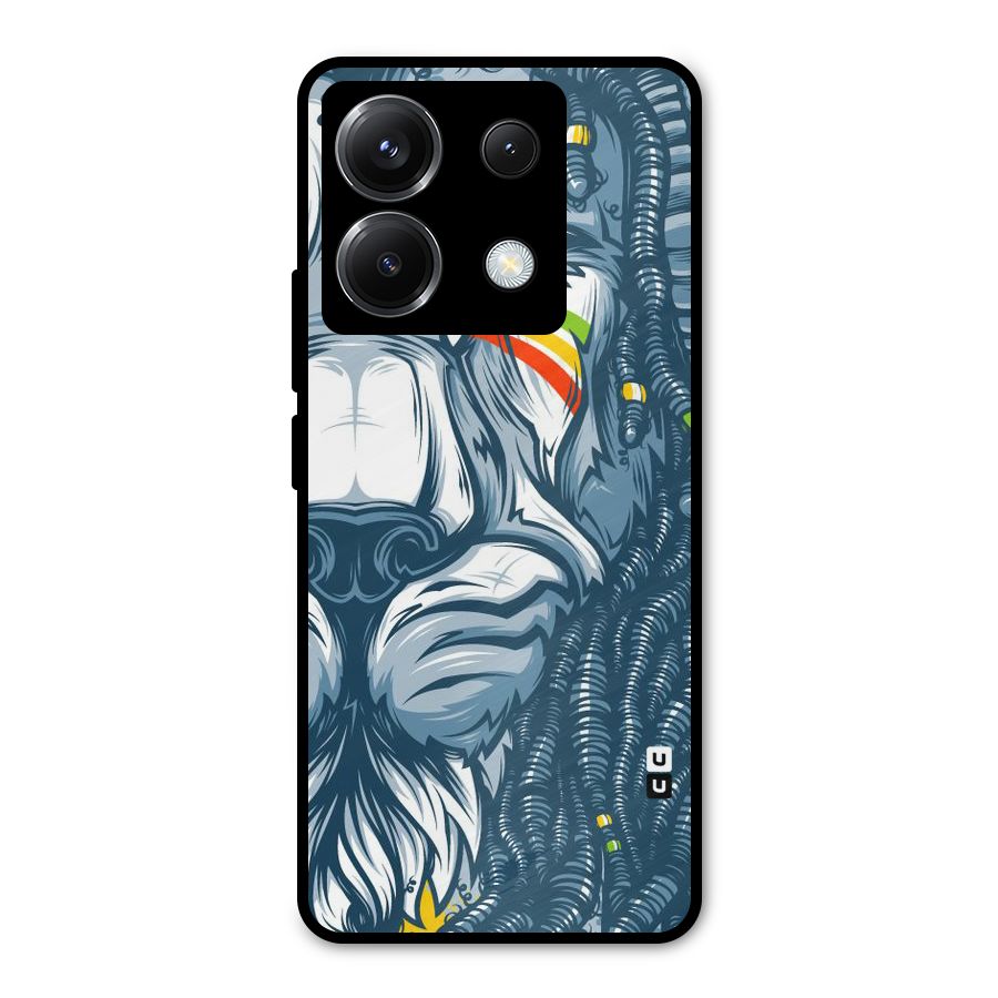 Lionic Face Metal Back Case for Poco X6