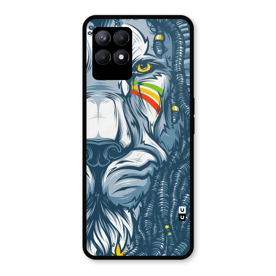 Lionic Face Metal Back Case for Realme 8i