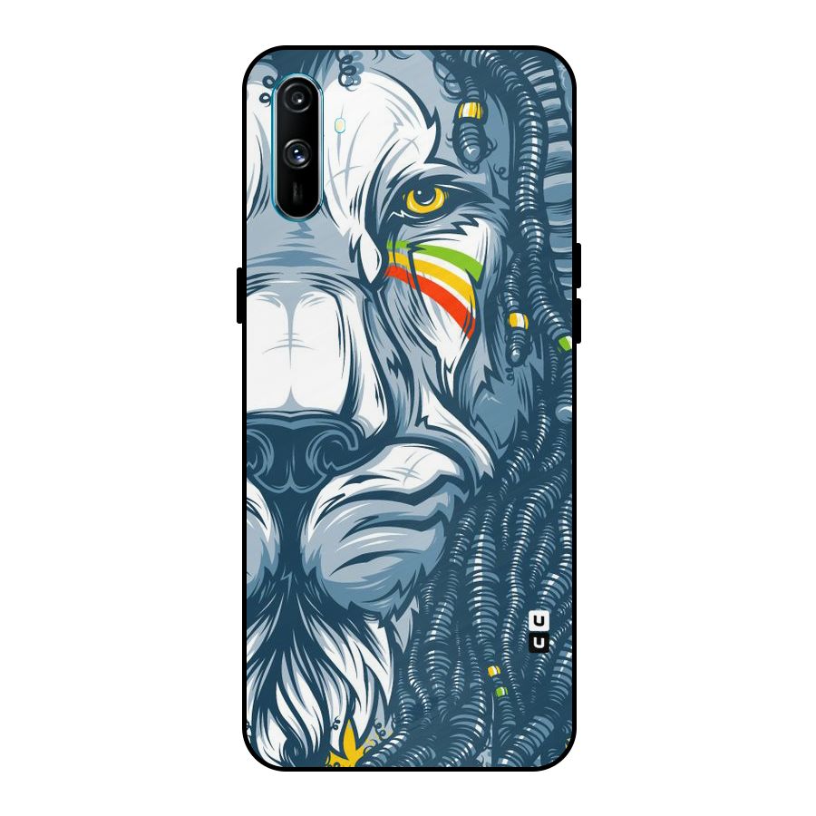 Lionic Face Metal Back Case for Realme C3