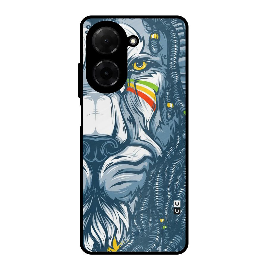 Lionic Face Metal Back Case for Redmi A5 4G