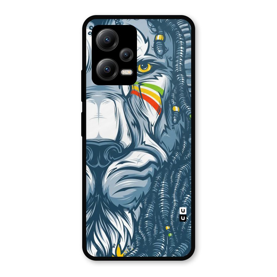 Lionic Face Metal Back Case for Redmi Note 12 5G
