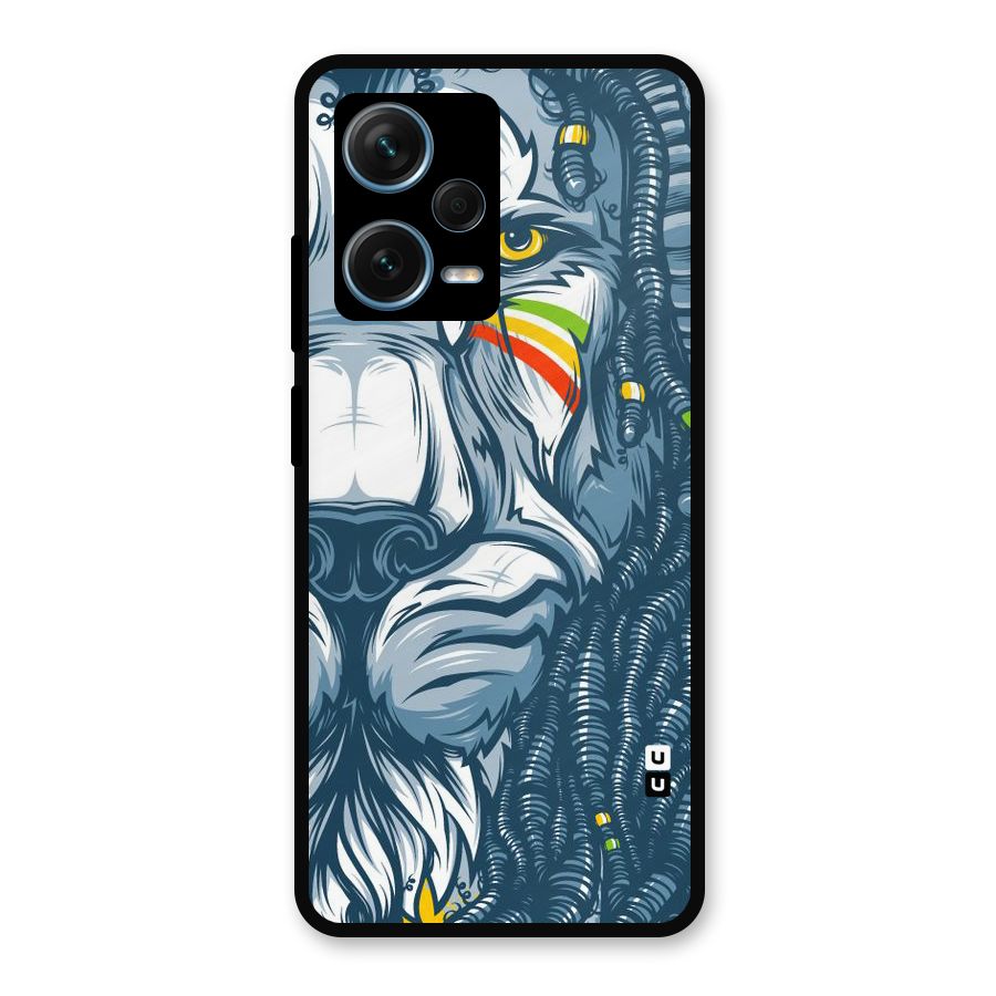 Lionic Face Metal Back Case for Redmi Note 12 Pro Plus 5G