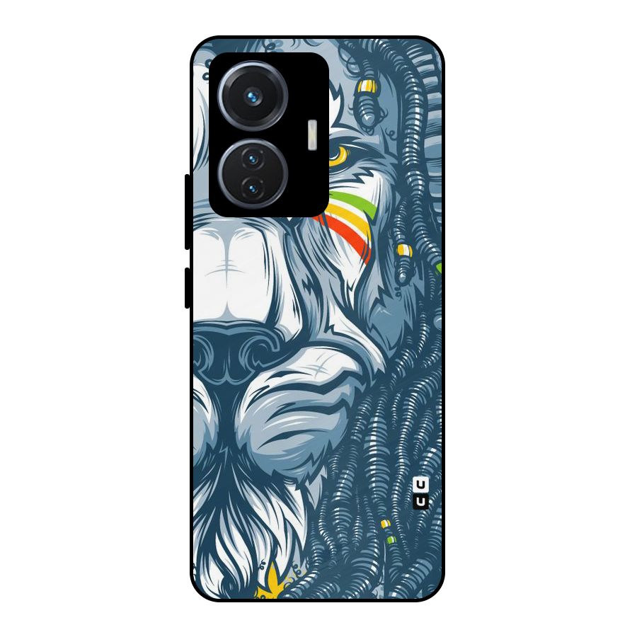 Lionic Face Metal Back Case for Vivo T1 44W