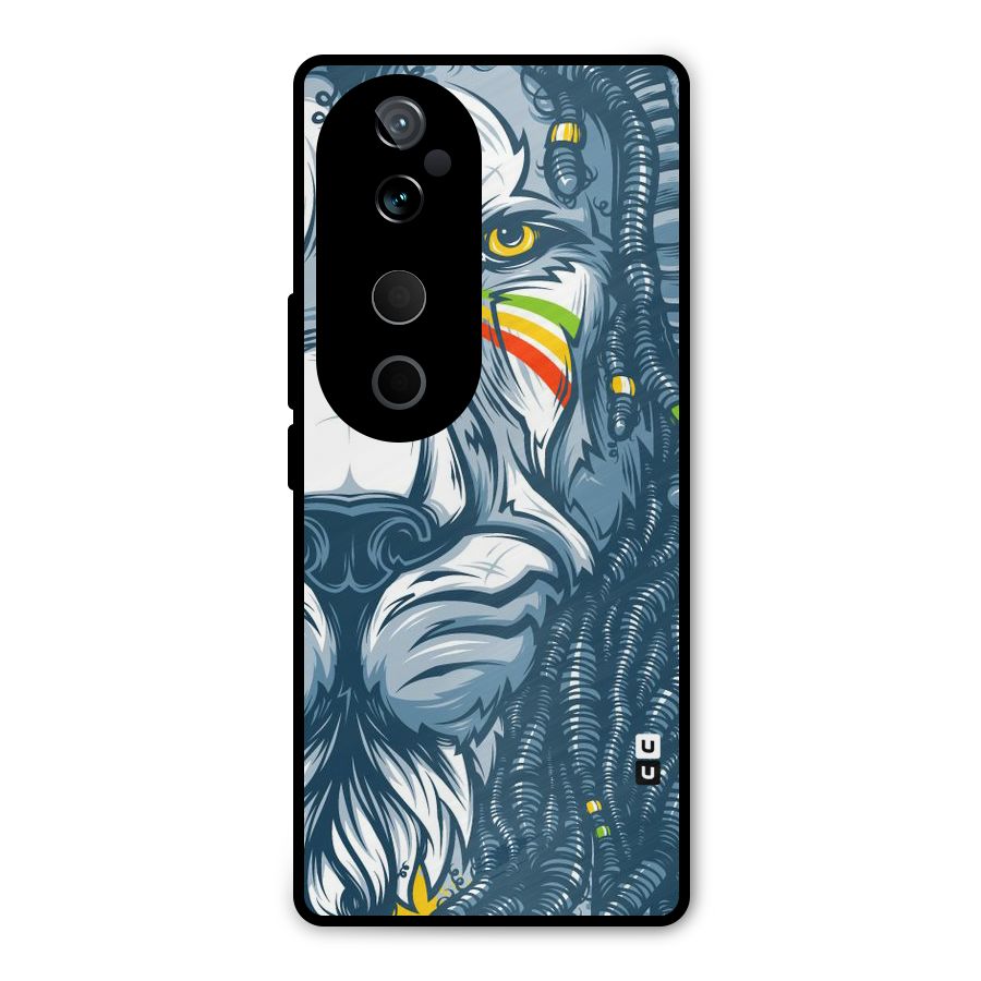 Lionic Face Metal Back Case for Vivo T3 Ultra