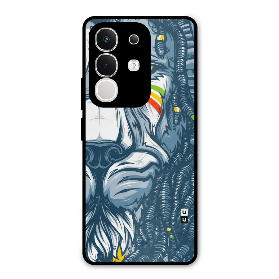 Lionic Face Metal Back Case for Vivo T4x