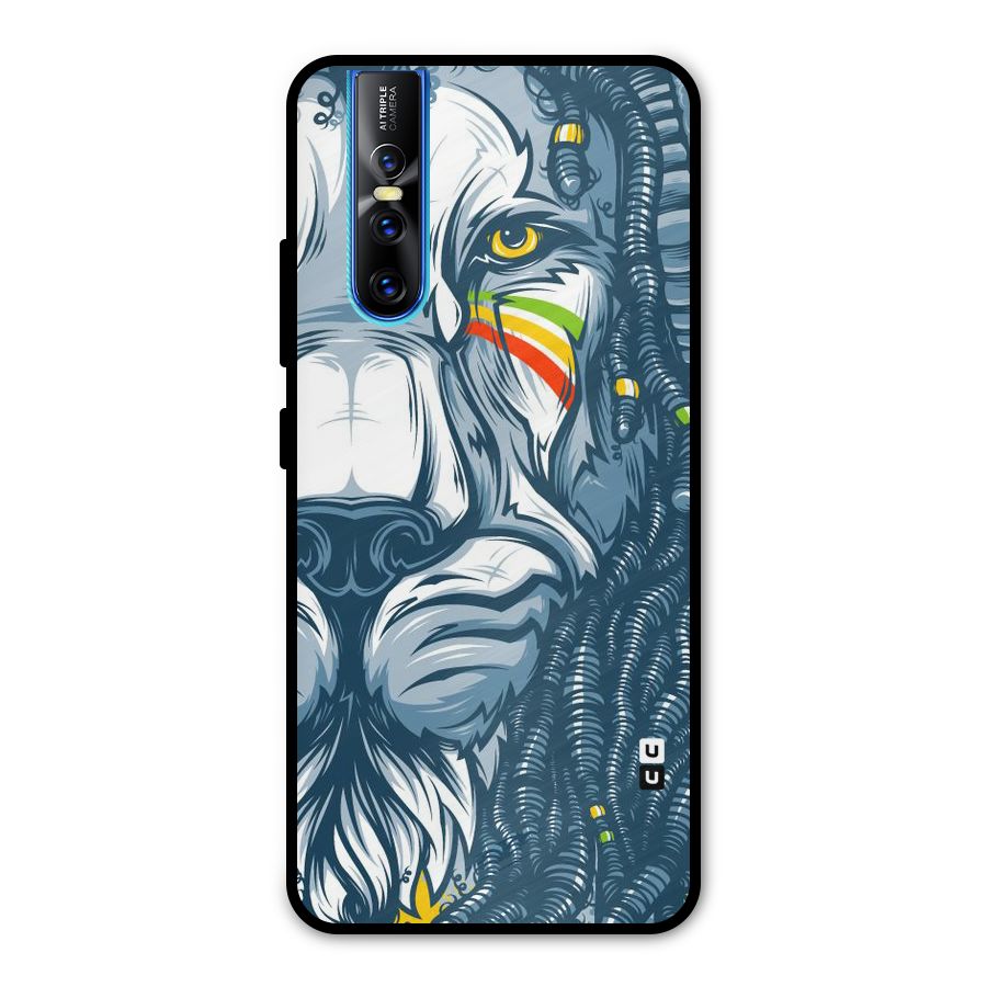Lionic Face Metal Back Case for Vivo V15 Pro