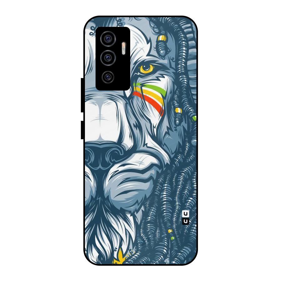 Lionic Face Metal Back Case for Vivo V23e