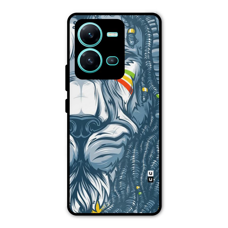 Lionic Face Metal Back Case for Vivo V25