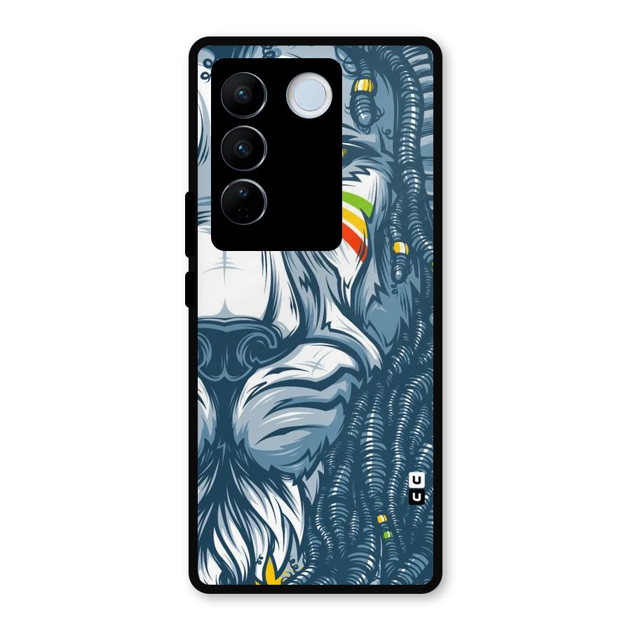Lionic Face Metal Back Case for Vivo V27