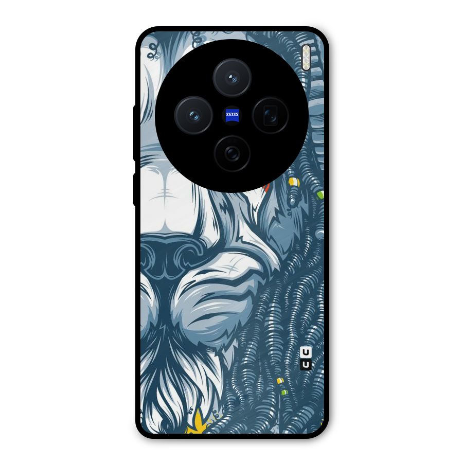 Lionic Face Metal Back Case for Vivo X200