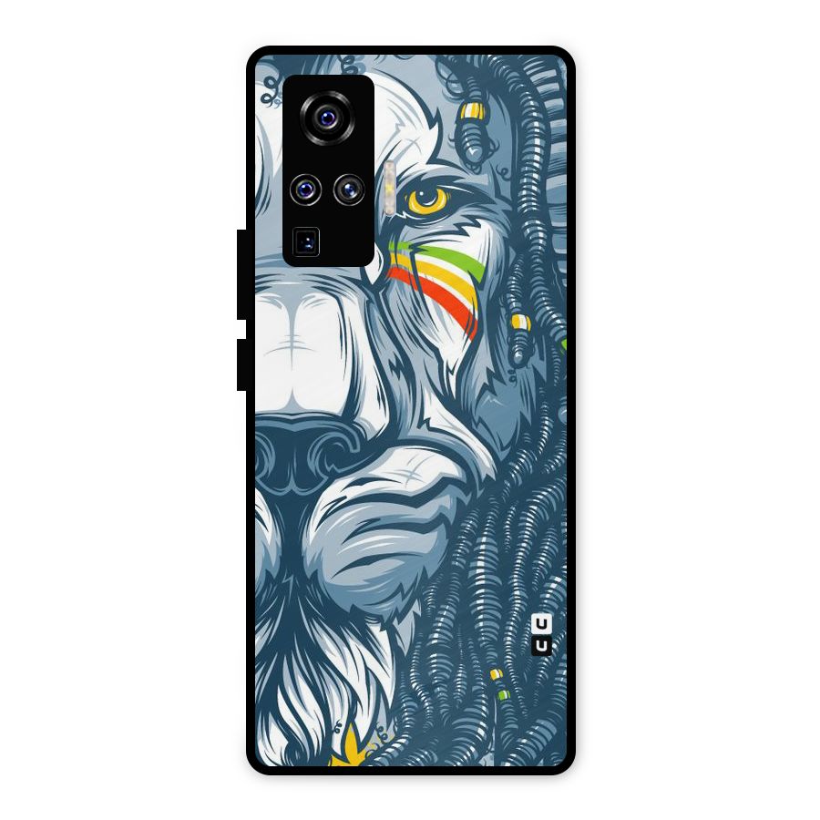 Lionic Face Metal Back Case for Vivo X50 Pro