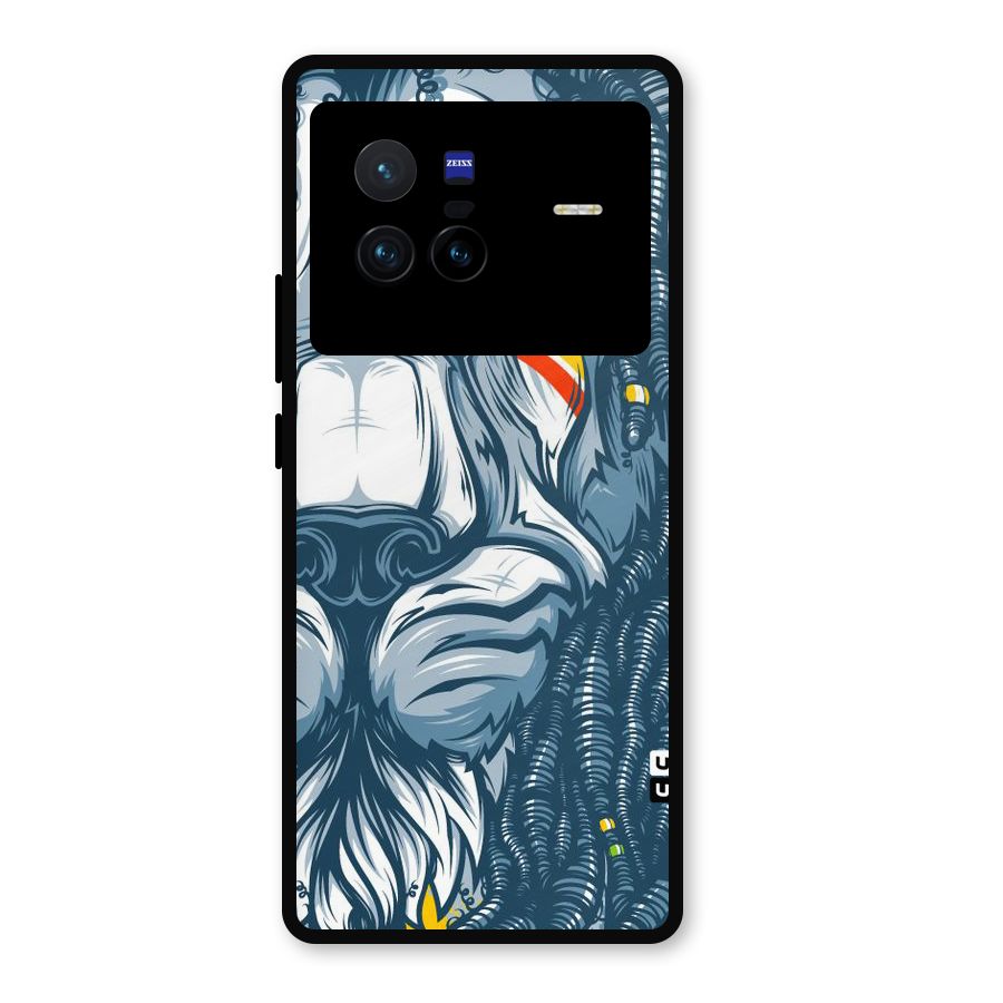 Lionic Face Metal Back Case for Vivo X80