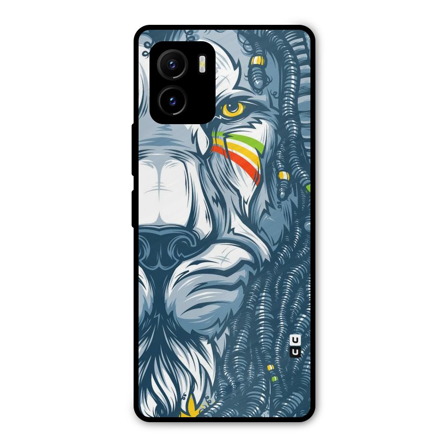 Lionic Face Metal Back Case for Vivo Y15s
