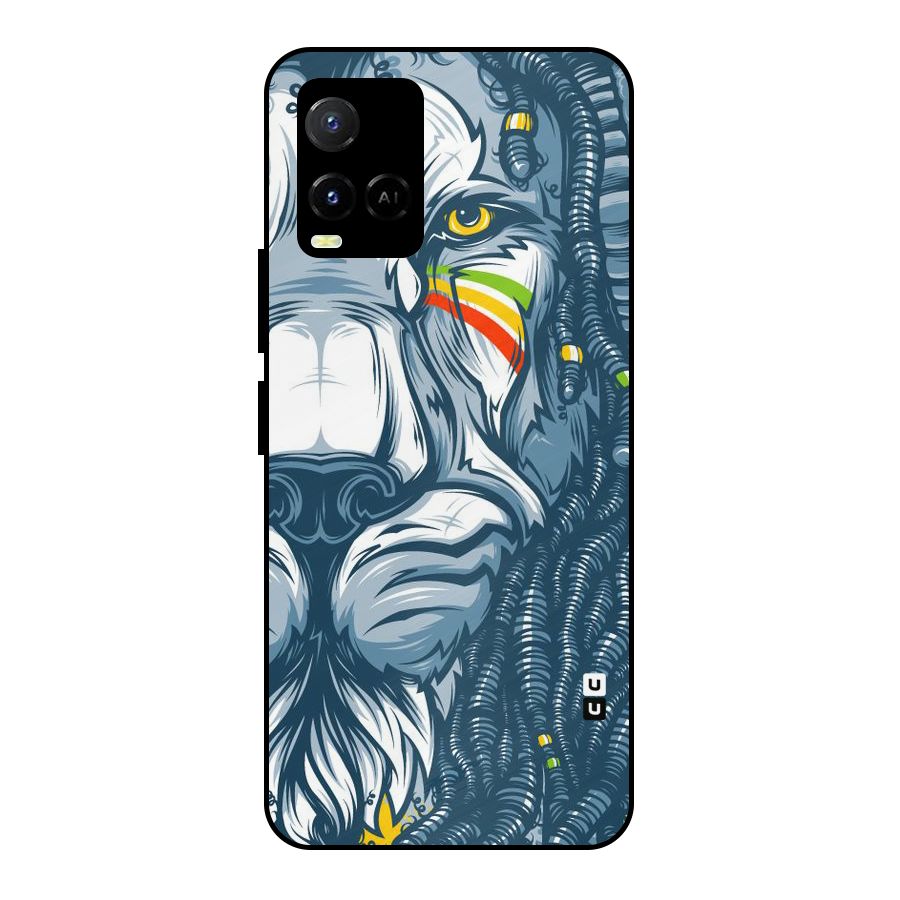 Lionic Face Metal Back Case for Vivo Y21