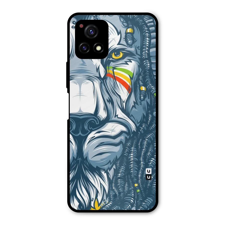 Lionic Face Metal Back Case for Vivo Y72 5G