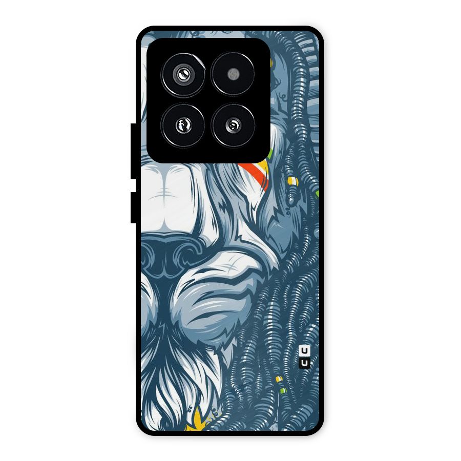Lionic Face Metal Back Case for Xiaomi 14 Pro