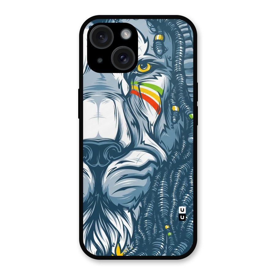 Lionic Face Metal Back Case for iPhone 15