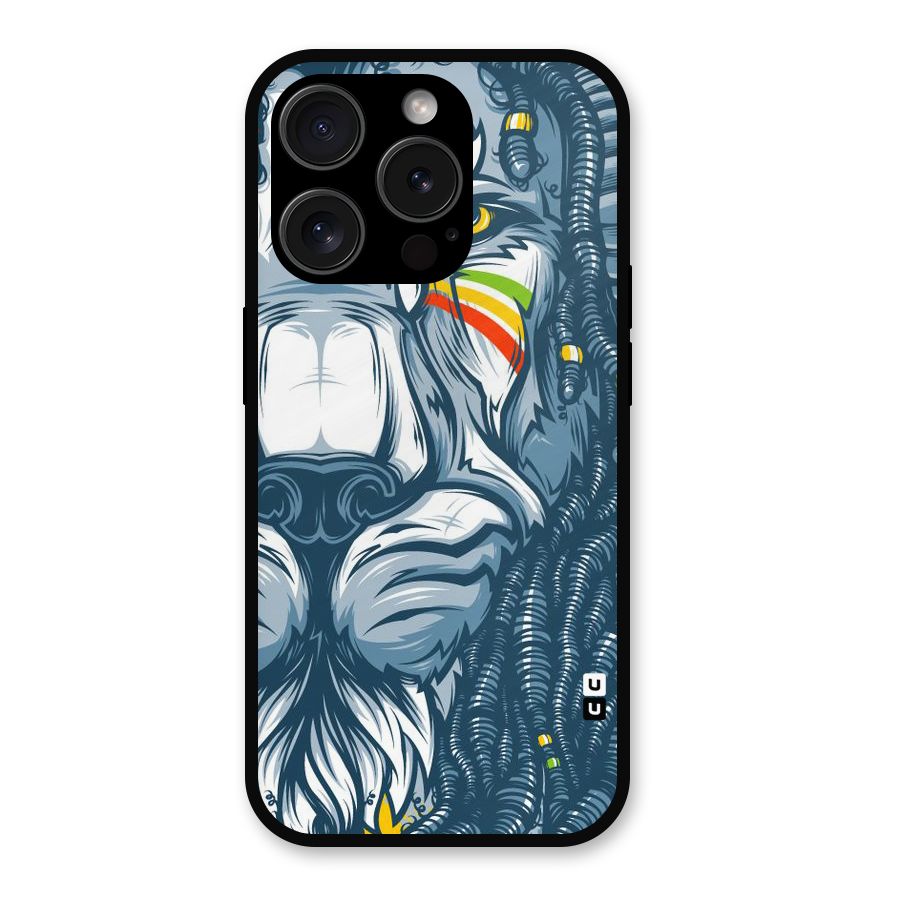 Lionic Face Metal Back Case for iPhone 15 Pro