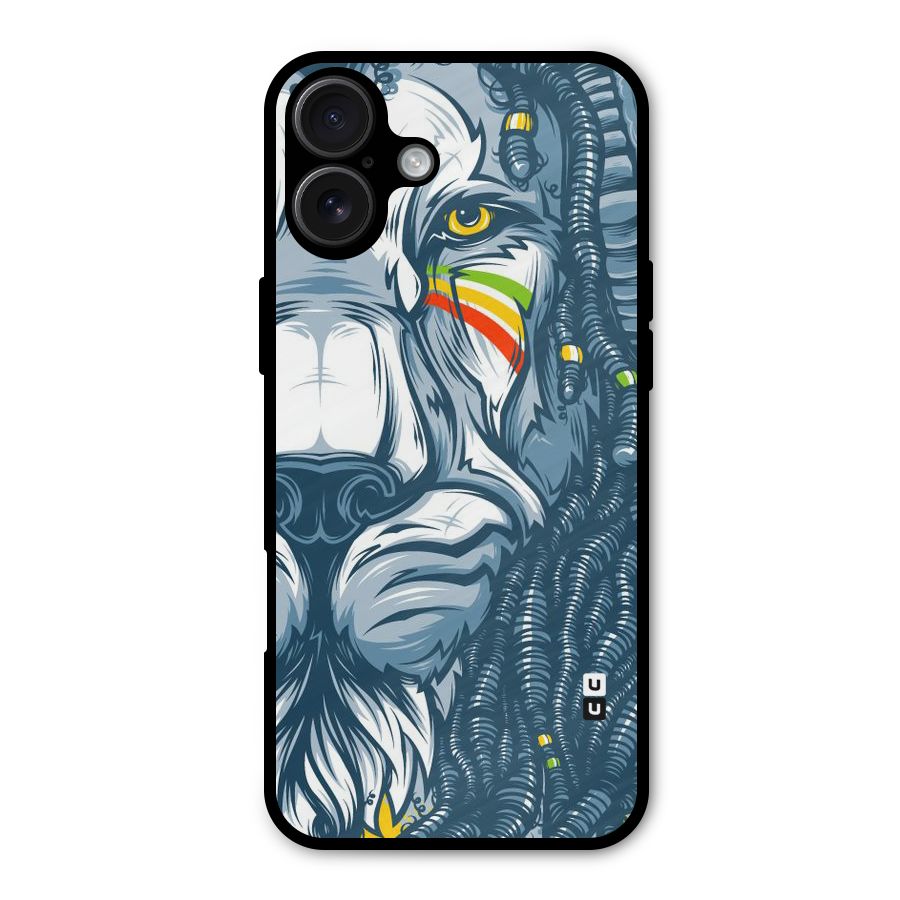 Lionic Face Metal Back Case for iPhone 16 Plus