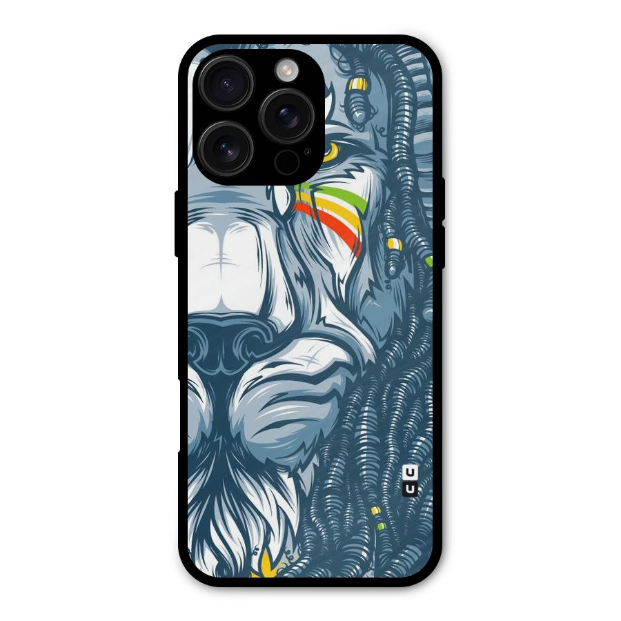 Lionic Face Metal Back Case for iPhone 16 Pro Max