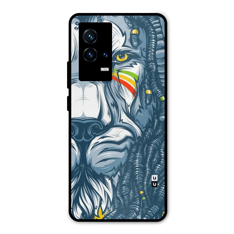 Lionic Face Metal Back Case for iQOO 9 5G