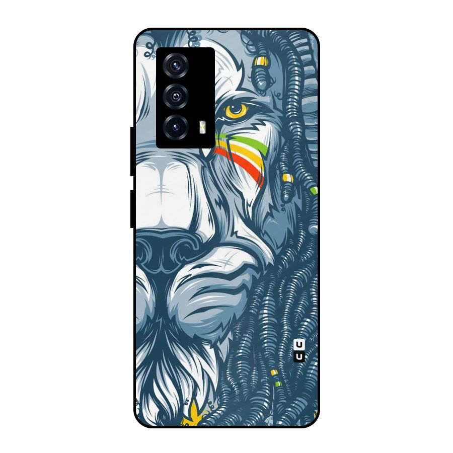 Lionic Face Metal Back Case for iQOO Z5