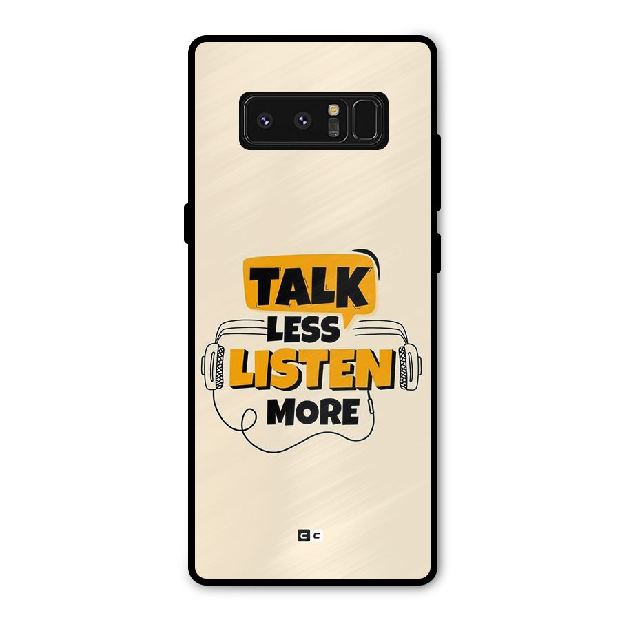 Listen More Metal Back Case for Galaxy Note 8