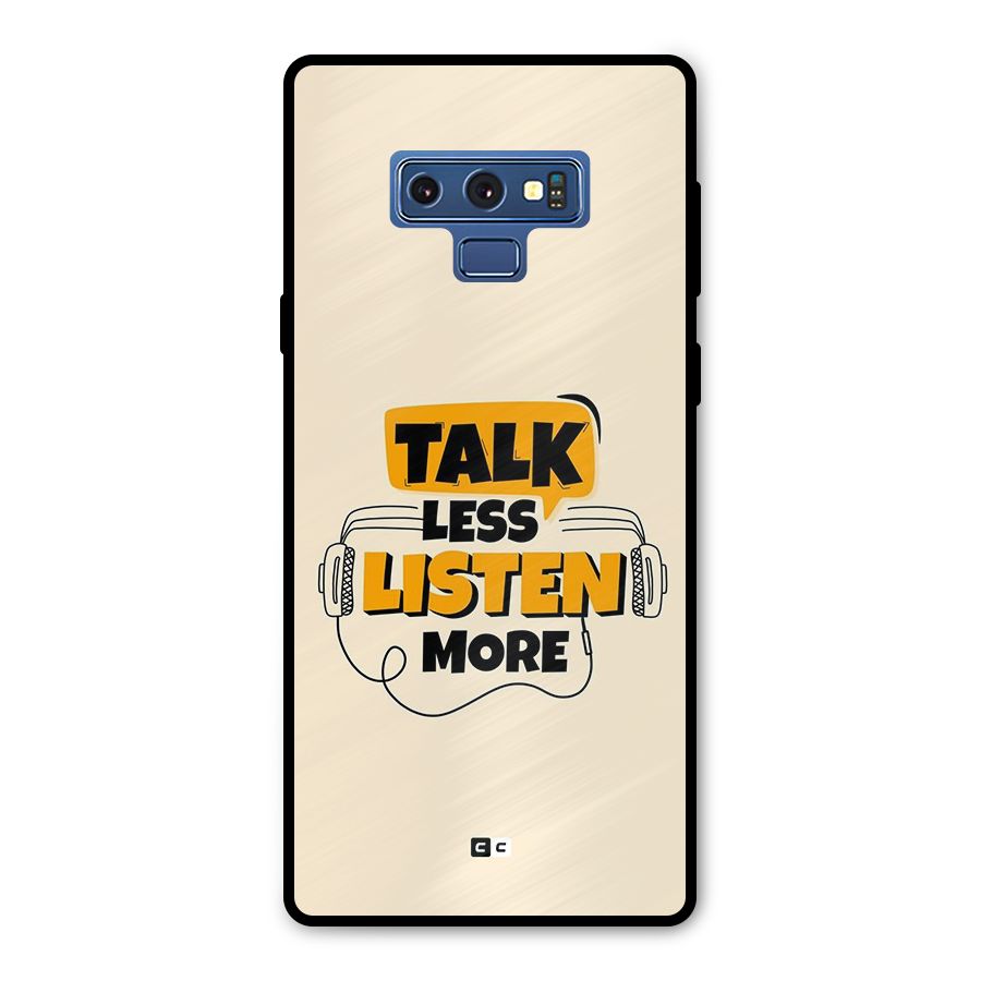 Listen More Metal Back Case for Galaxy Note 9