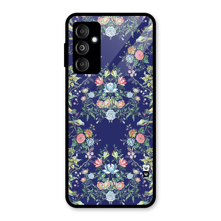 Little Flowers Pattern Glass Back Case for Galaxy M14 5G