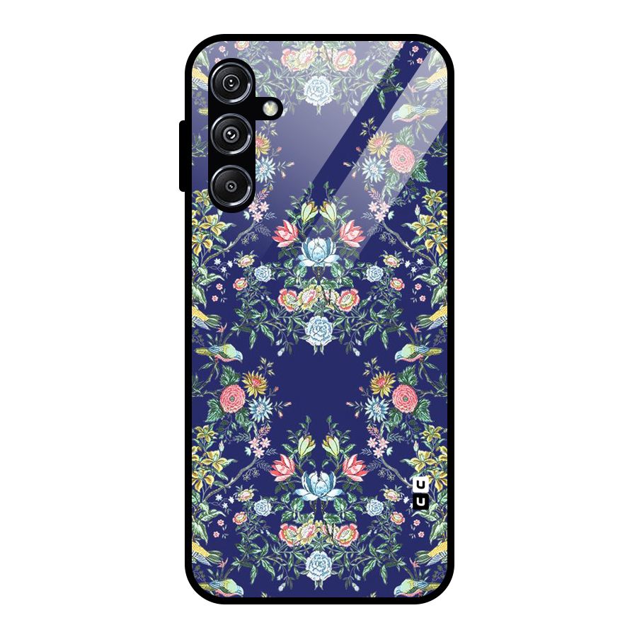 Little Flowers Pattern Glass Back Case for Galaxy M34 5G