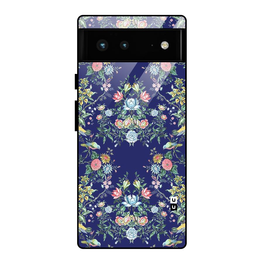 Little Flowers Pattern Glass Back Case for Google Pixel 6