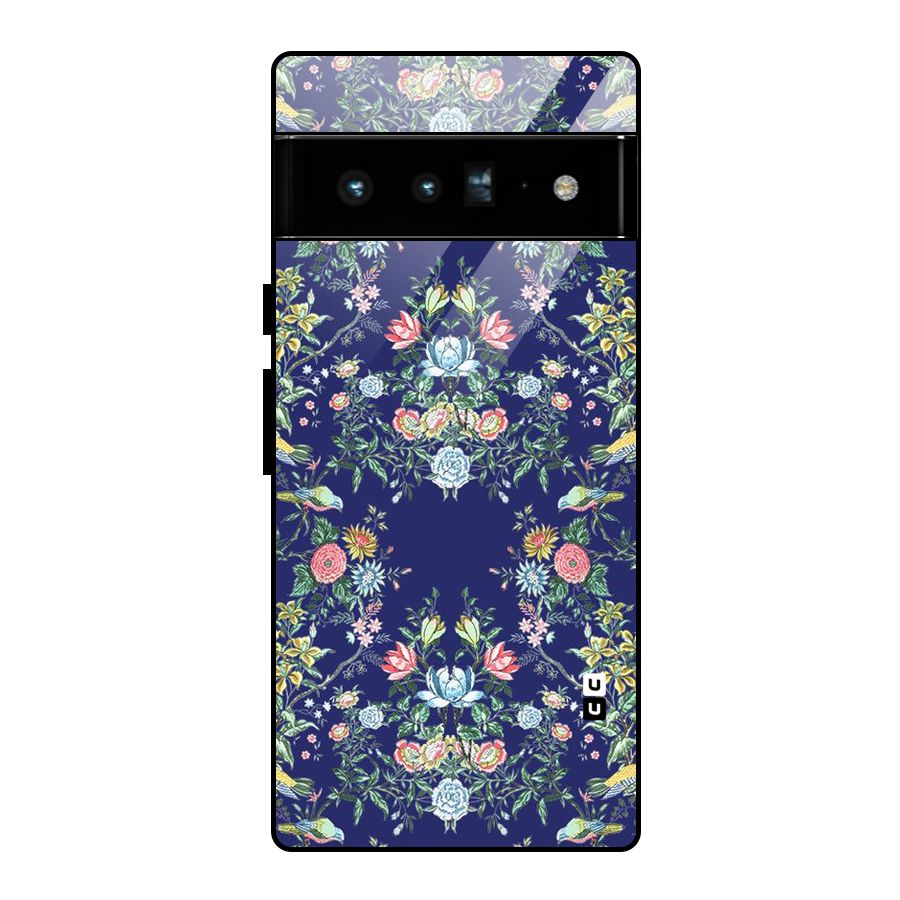 Little Flowers Pattern Glass Back Case for Google Pixel 6 Pro