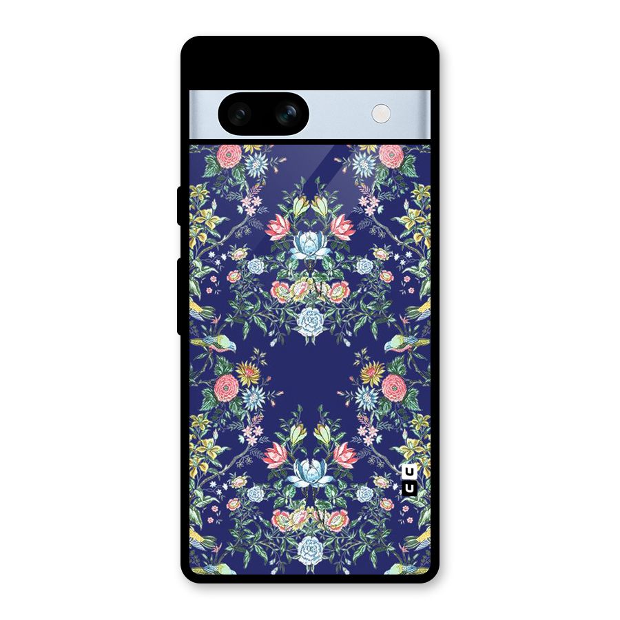 Little Flowers Pattern Glass Back Case for Google Pixel 7a