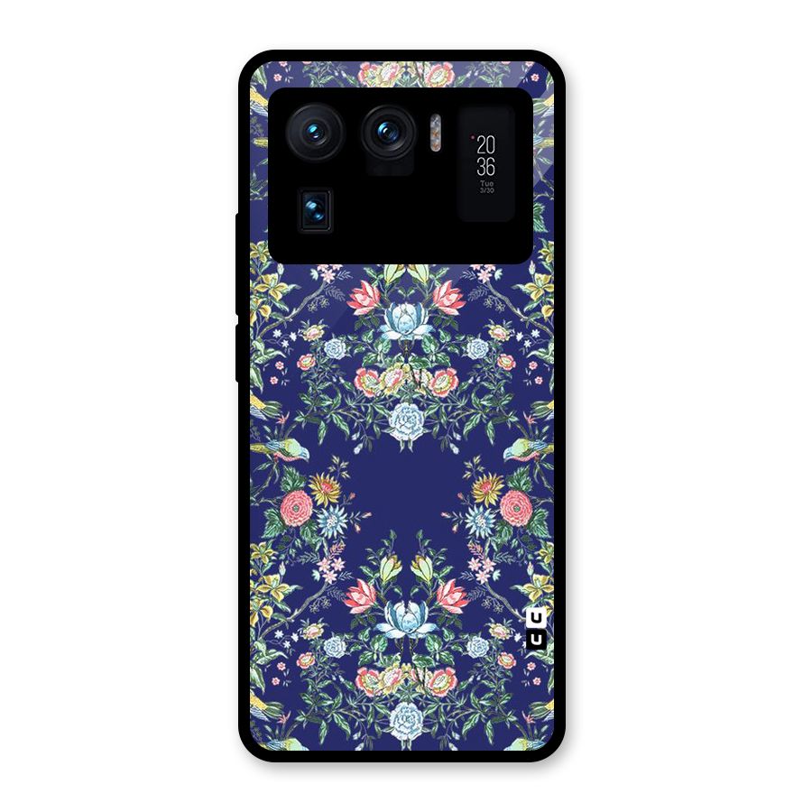 Little Flowers Pattern Glass Back Case for Mi 11 Ultra