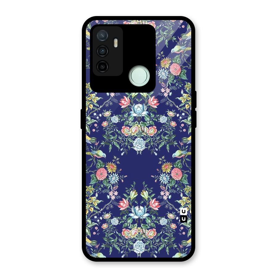 Little Flowers Pattern Glass Back Case for Oppo A53