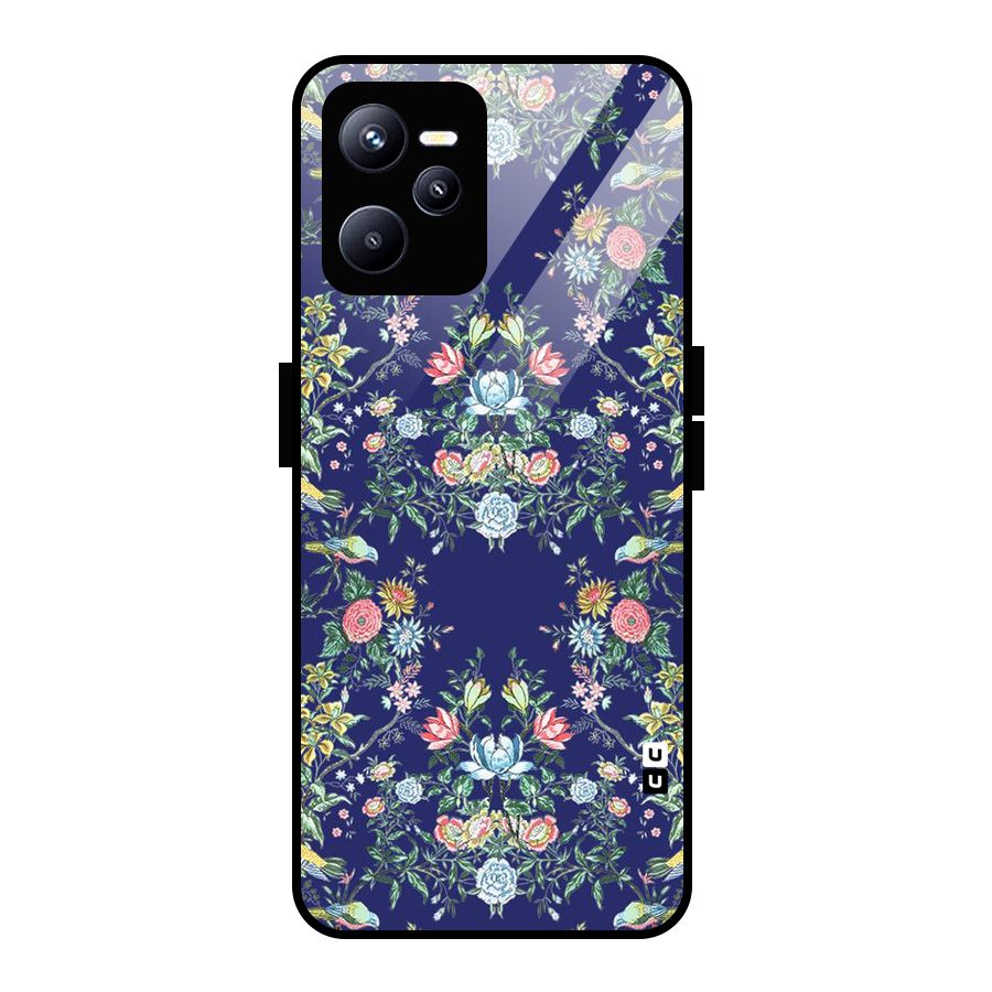 Little Flowers Pattern Glass Back Case for Realme C35