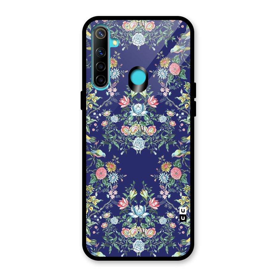 Little Flowers Pattern Glass Back Case for Realme Narzo 10