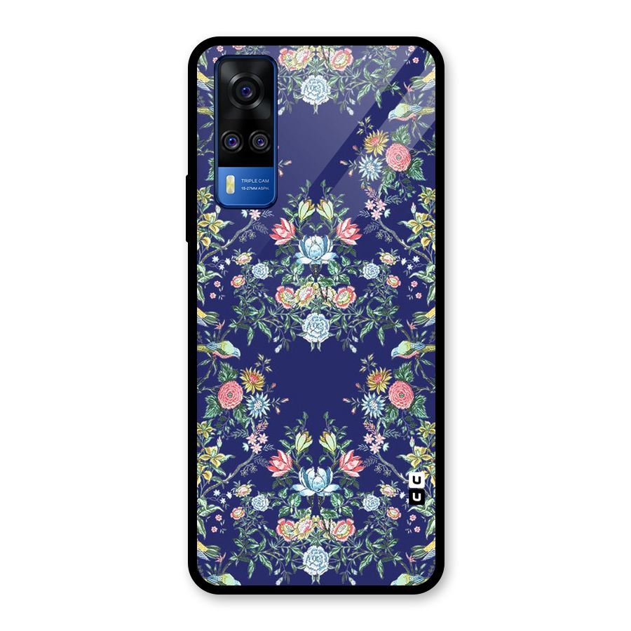 Little Flowers Pattern Glass Back Case for Vivo Y31