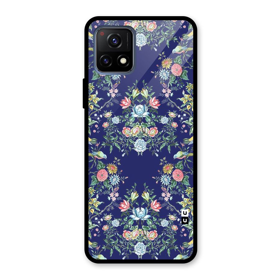 Little Flowers Pattern Glass Back Case for Vivo Y72 5G