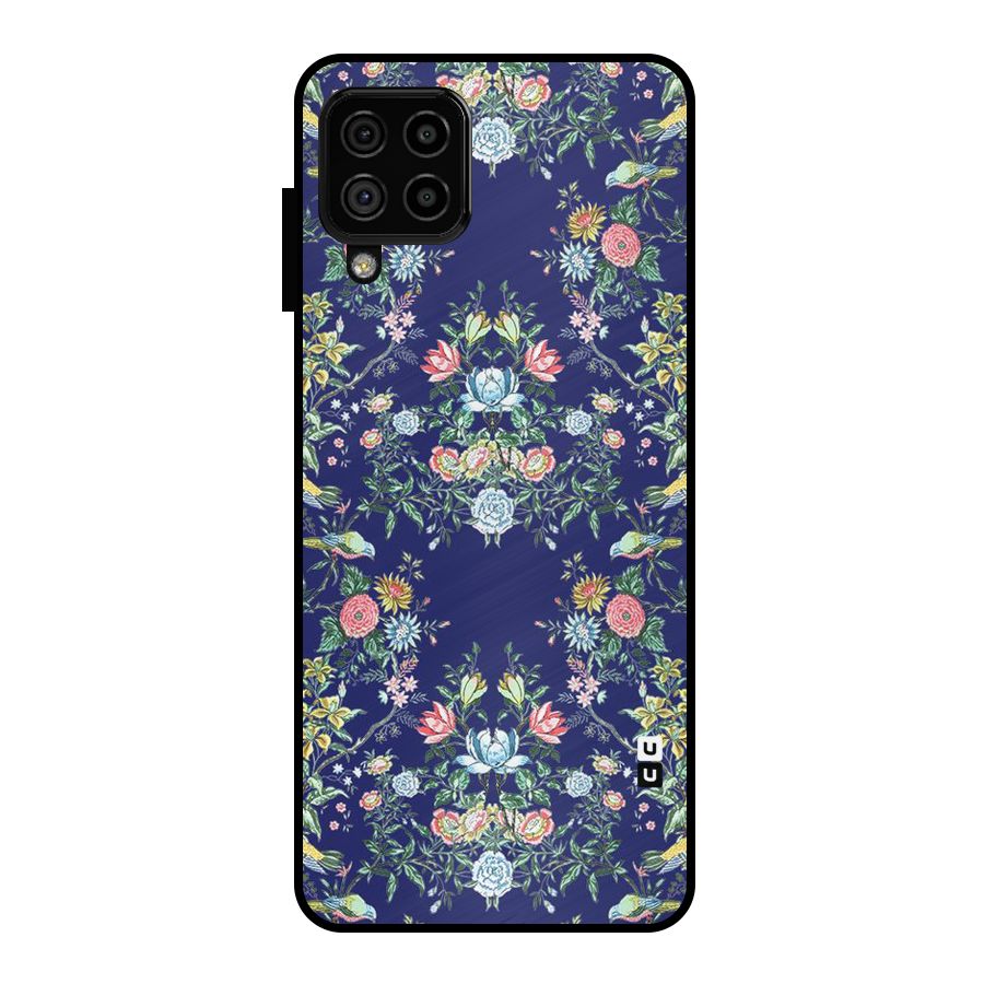 Little Flowers Pattern Metal Back Case for Galaxy A22 4G