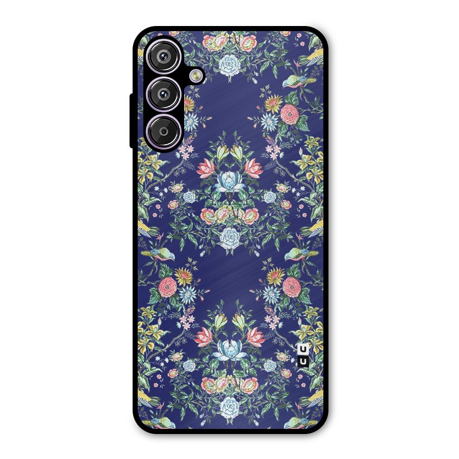 Little Flowers Pattern Metal Back Case for Galaxy F15
