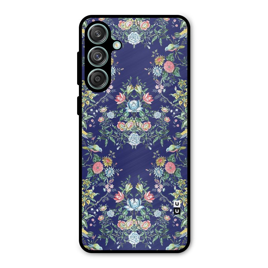 Little Flowers Pattern Metal Back Case for Galaxy M55 5G