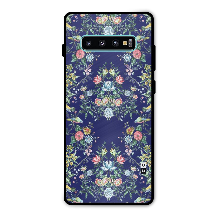 Little Flowers Pattern Metal Back Case for Galaxy S10 Plus