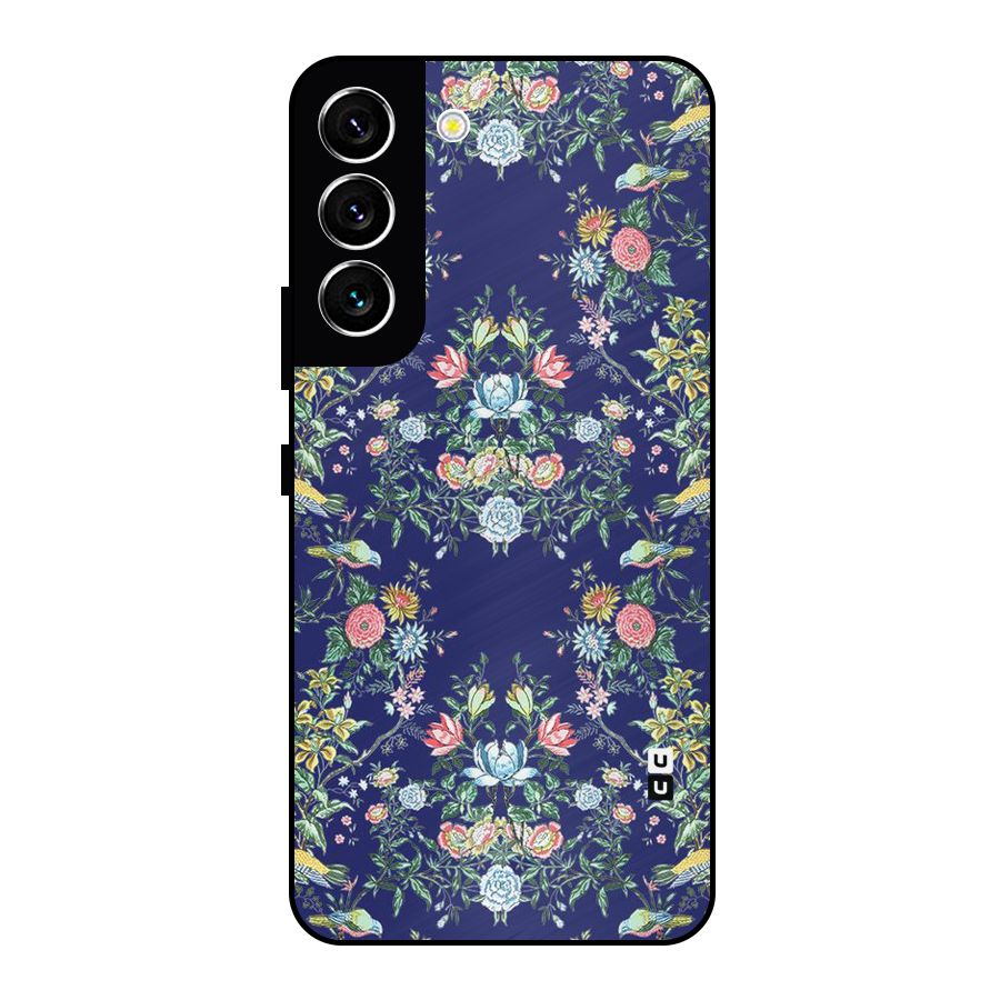 Little Flowers Pattern Metal Back Case for Galaxy S22 5G