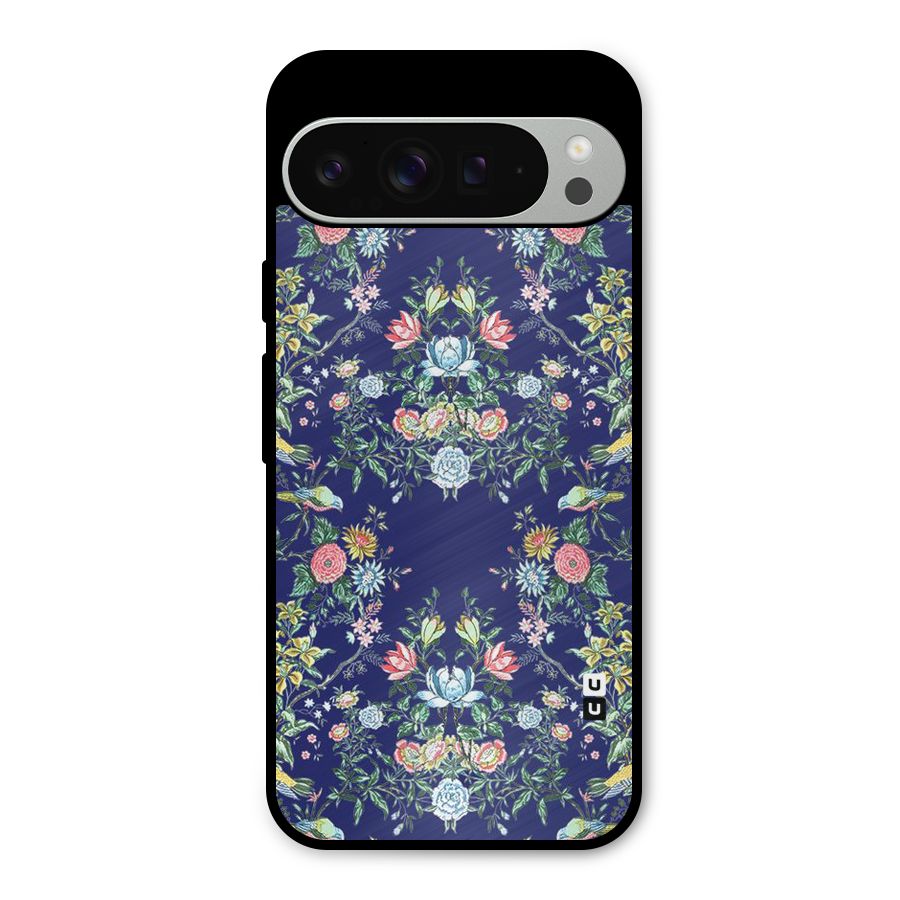 Little Flowers Pattern Metal Back Case for Google Pixel 9 Pro XL