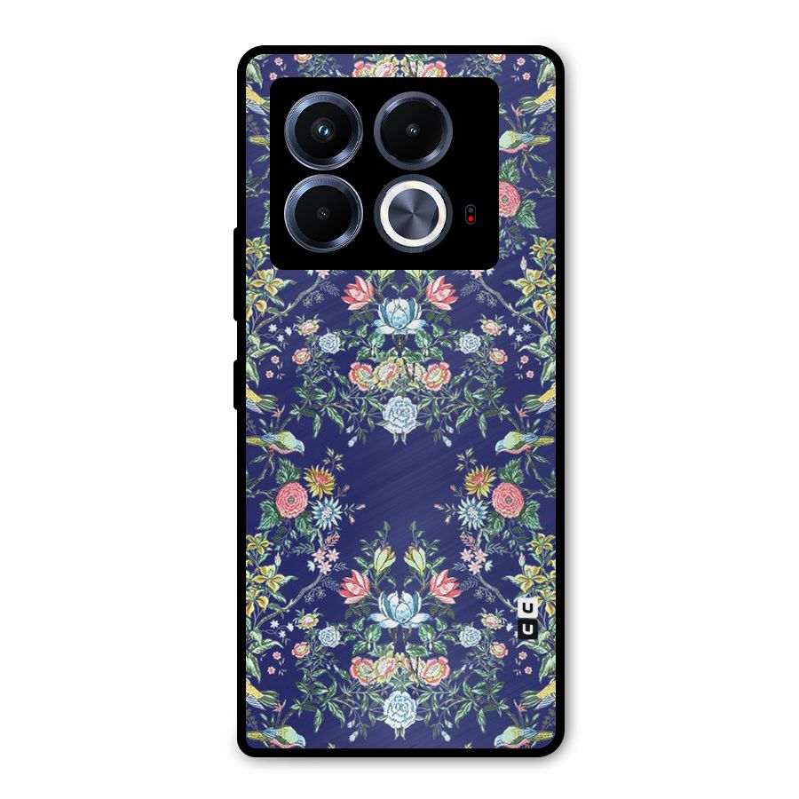 Little Flowers Pattern Metal Back Case for Infinix Note 40 5G