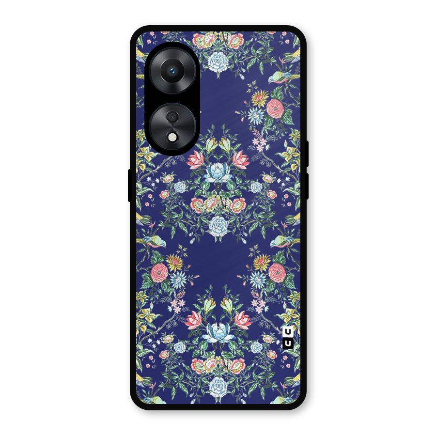 Little Flowers Pattern Metal Back Case for Oppo A78